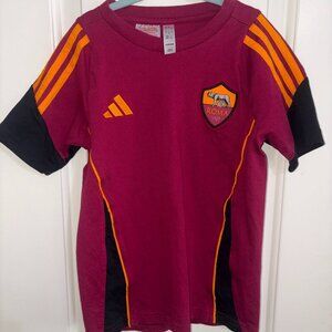 Adidas AS Roma 2025/26 Kids Jersey Shirt Size 7-8 Soccer Futbol Kit Italia Roma